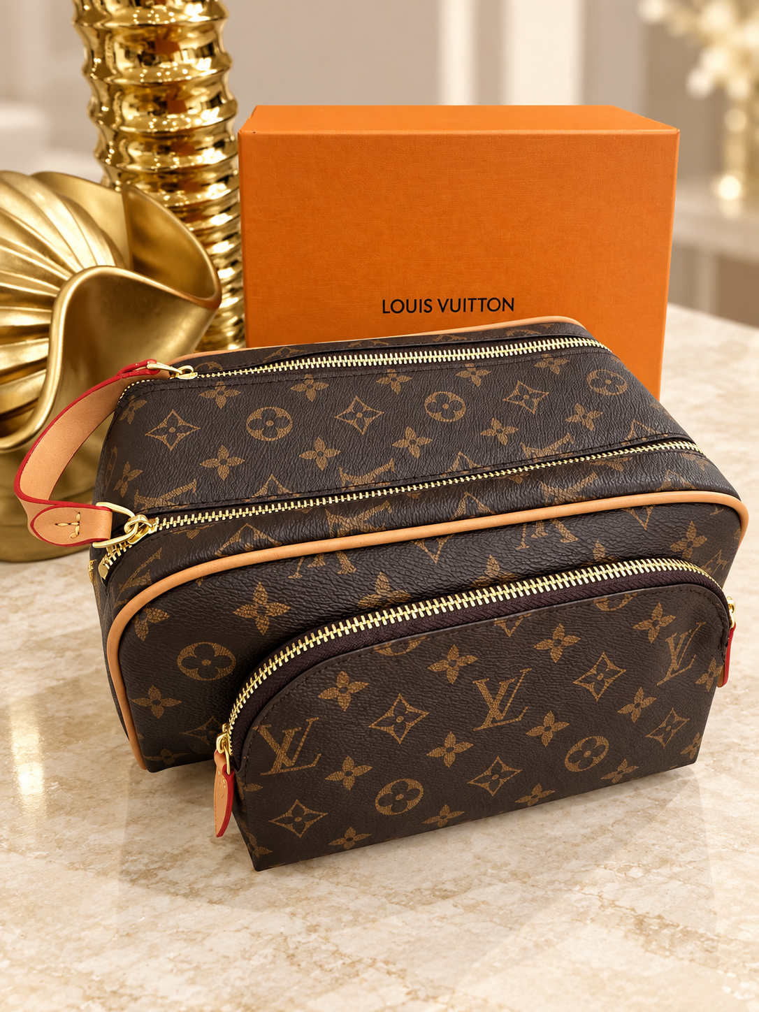 LV Monogram Makeup Bag (2 en 1) incluye caja