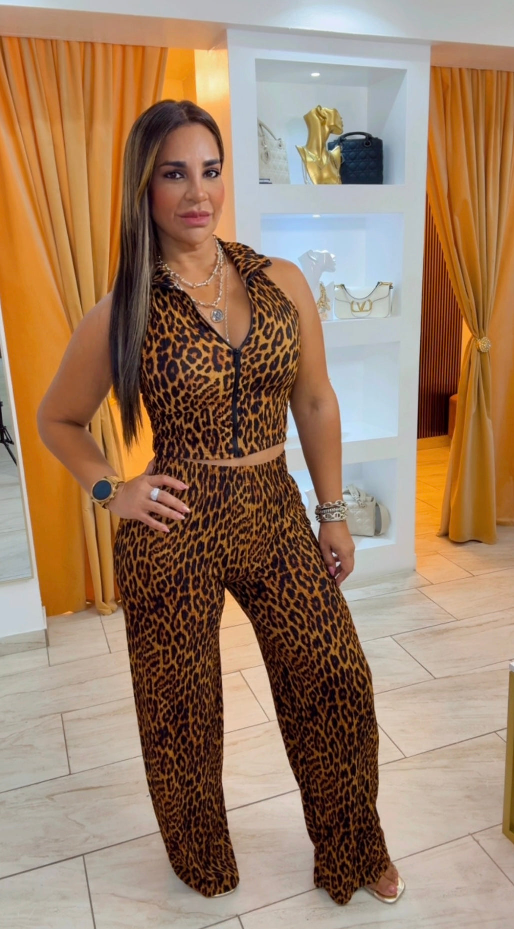 Annice animal print set (stretch)