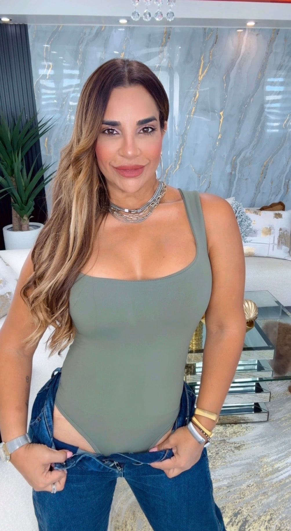 Dynamic Olive Bodysuit (tipo faja)