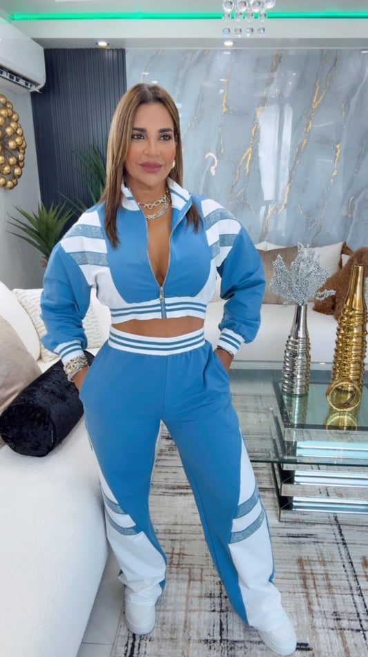 Lagoon Blue Shine Set (stretch)