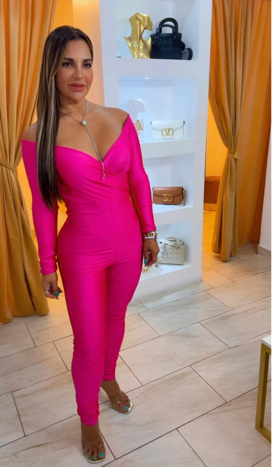 Berna Fuchsia Jumpsuit (stretch)