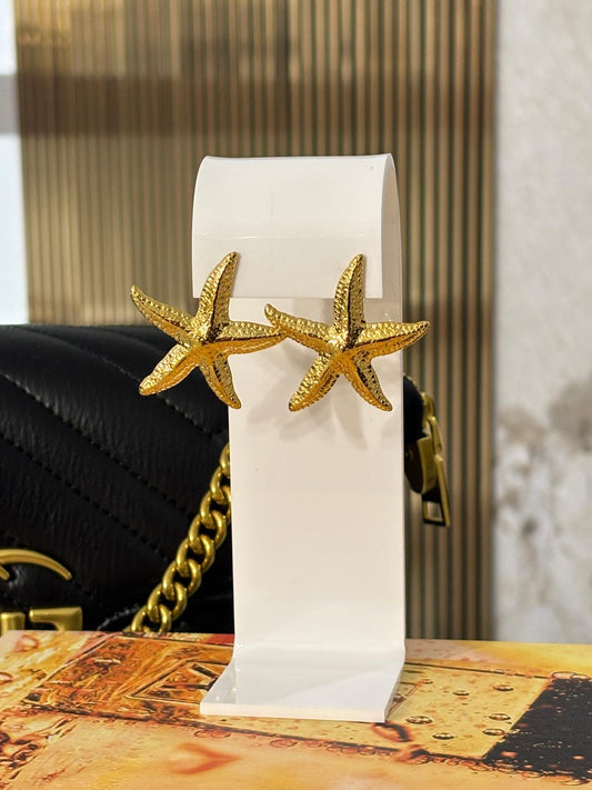 Star Gold Earrings (oro acero inoxidable)