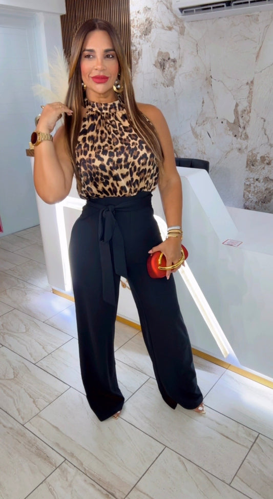 Cairo Animal Print Jumpsuit (spandex)
