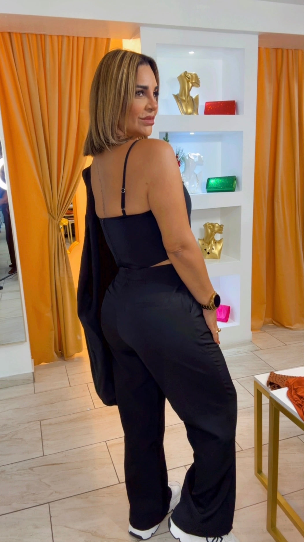 Executive Black Blazer Set(3 pieces) utilicé talla Médium