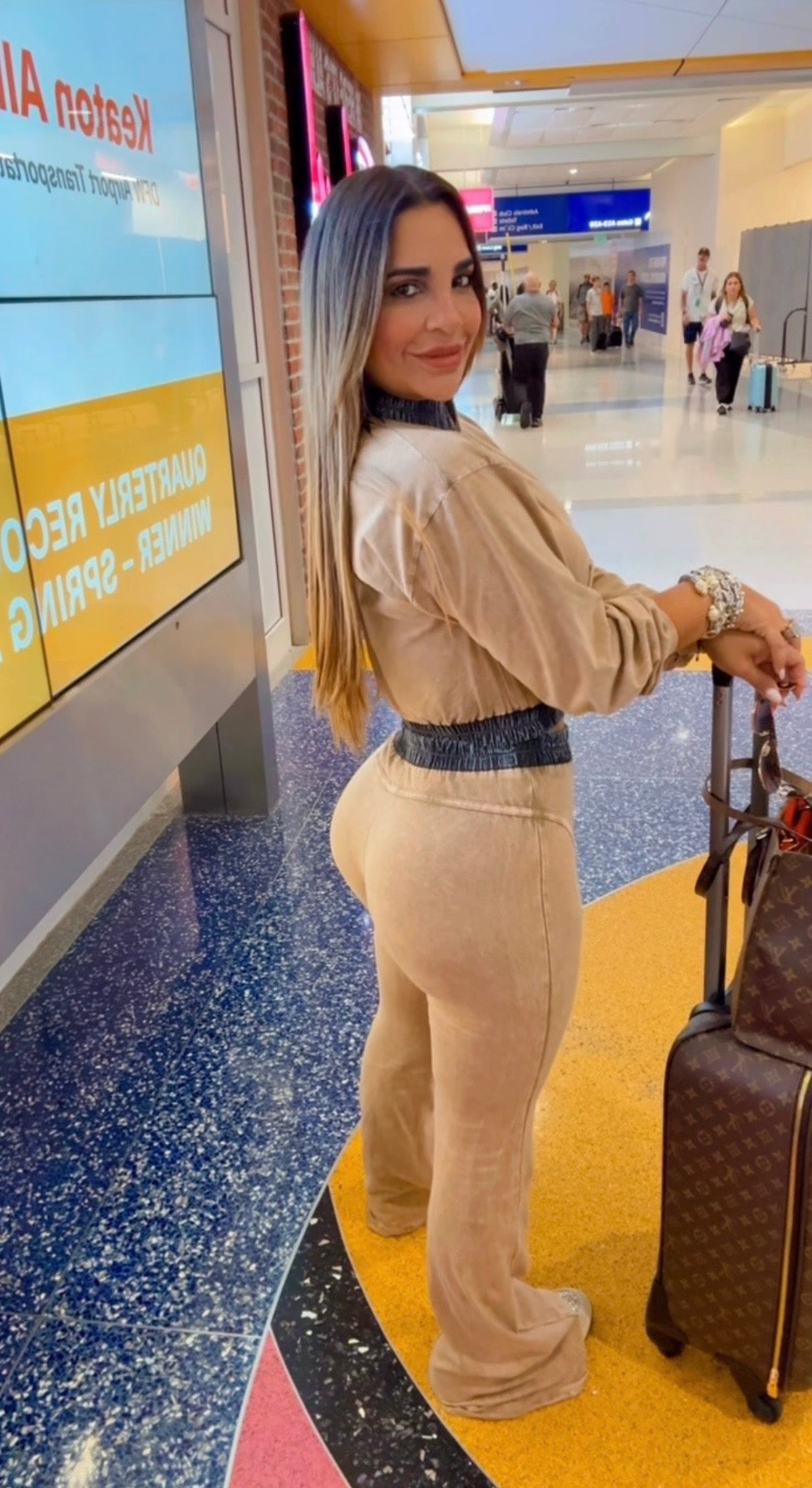 Dallas Mineral Wash Mocha & Denim Travel Set (spandex)