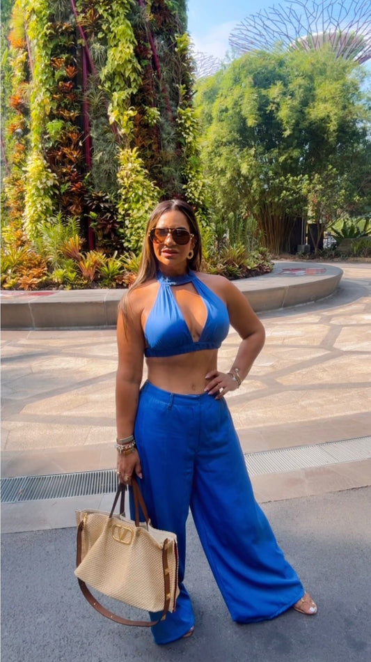 Singapore Blue Set (stretch) (Utilice talla small) corre grande , bájale una talla