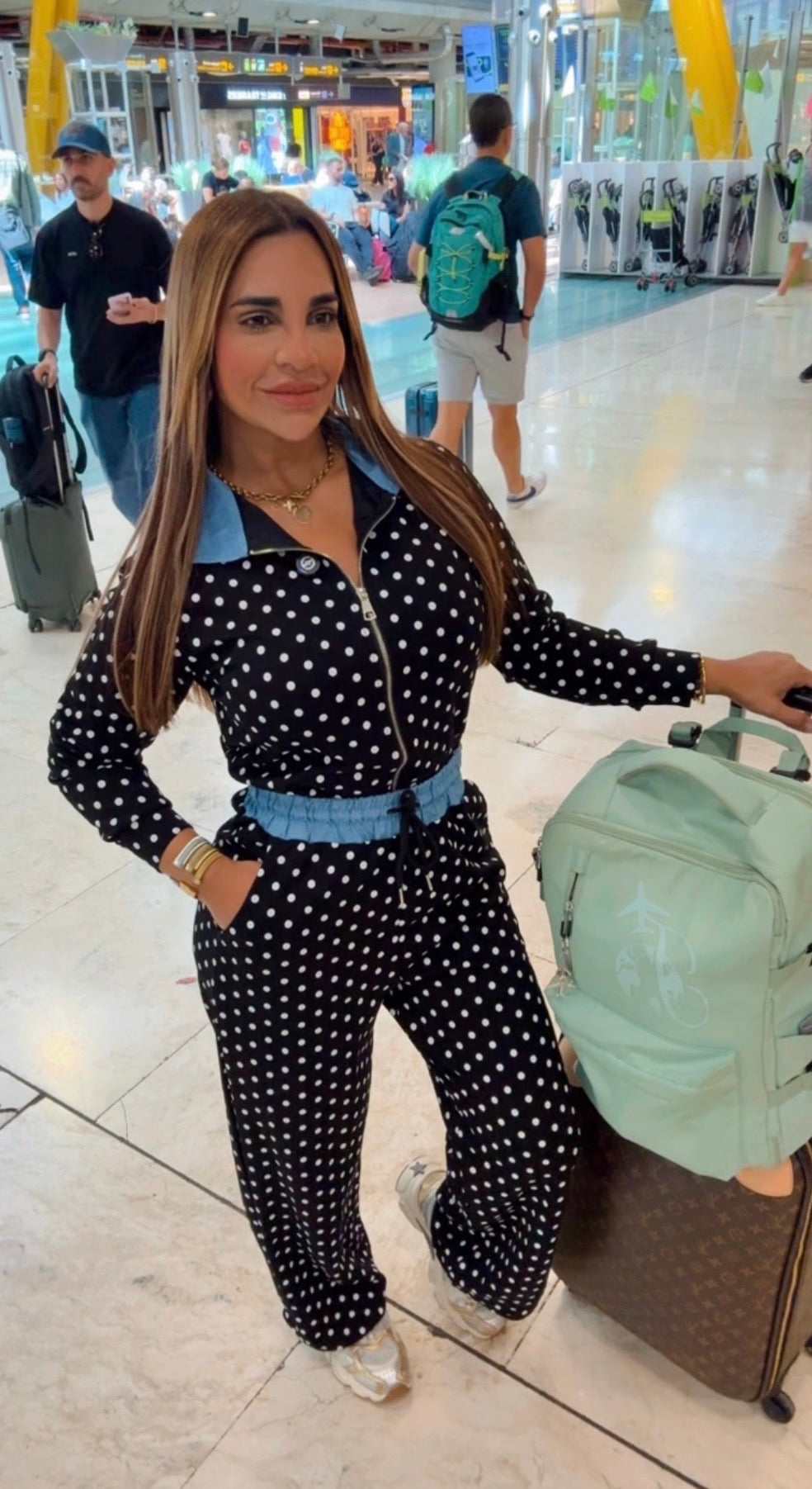 Madrid Polka Black Set (spandex)
