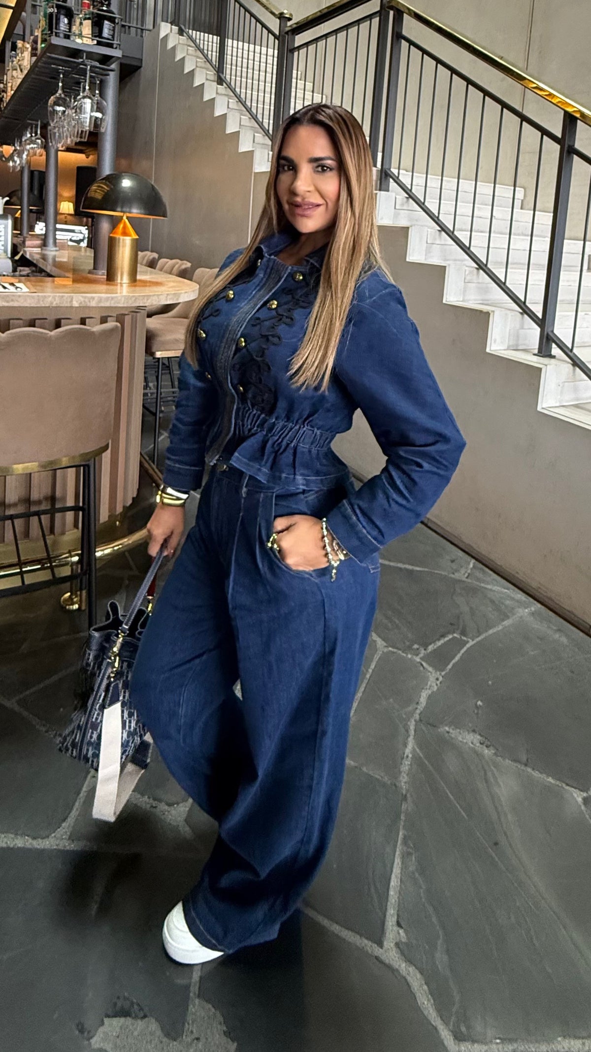 Uruguay Napoleón Jacket Denim Set (spandex)