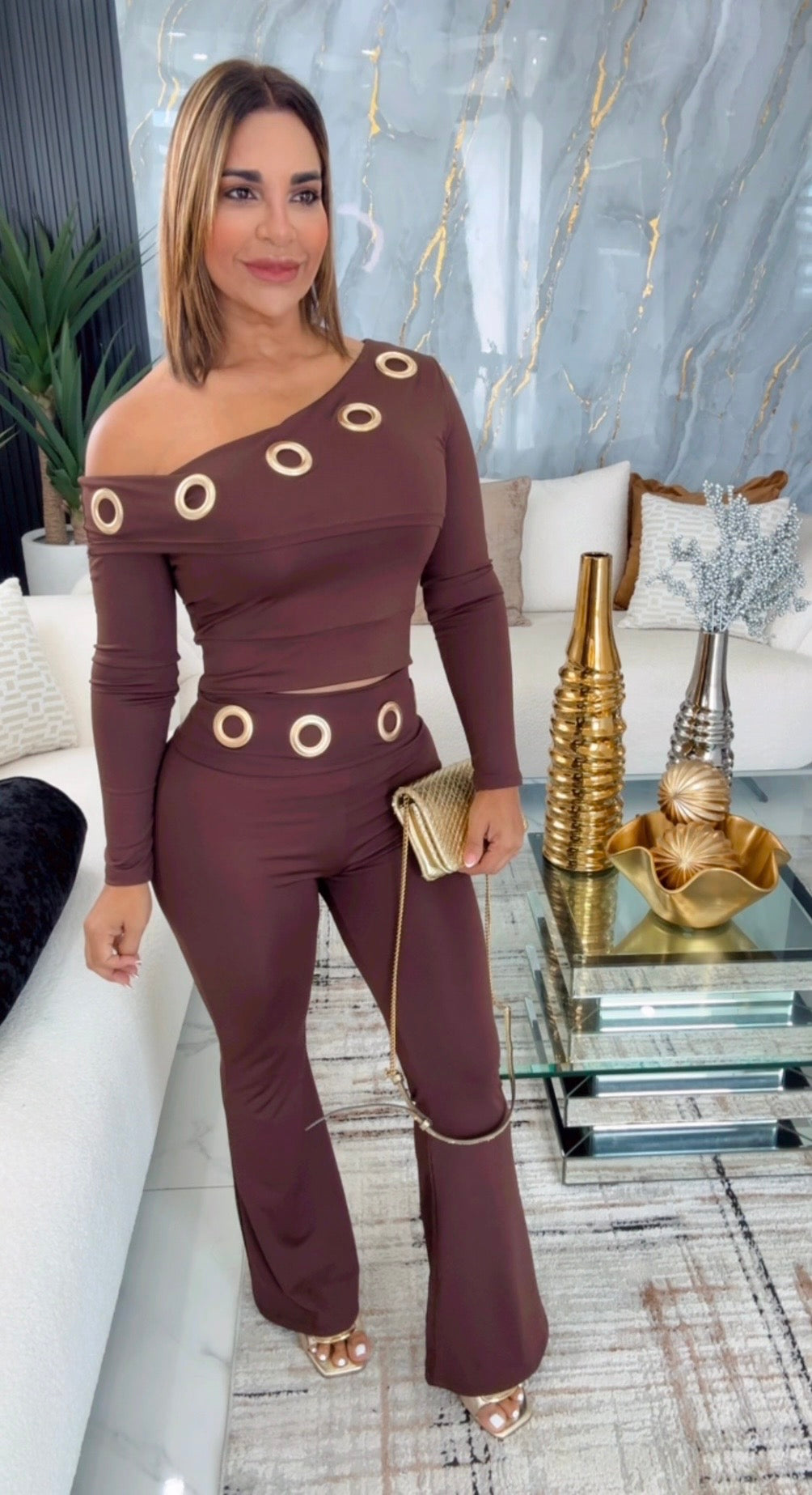 Majestic Brown Set (súper spandex)