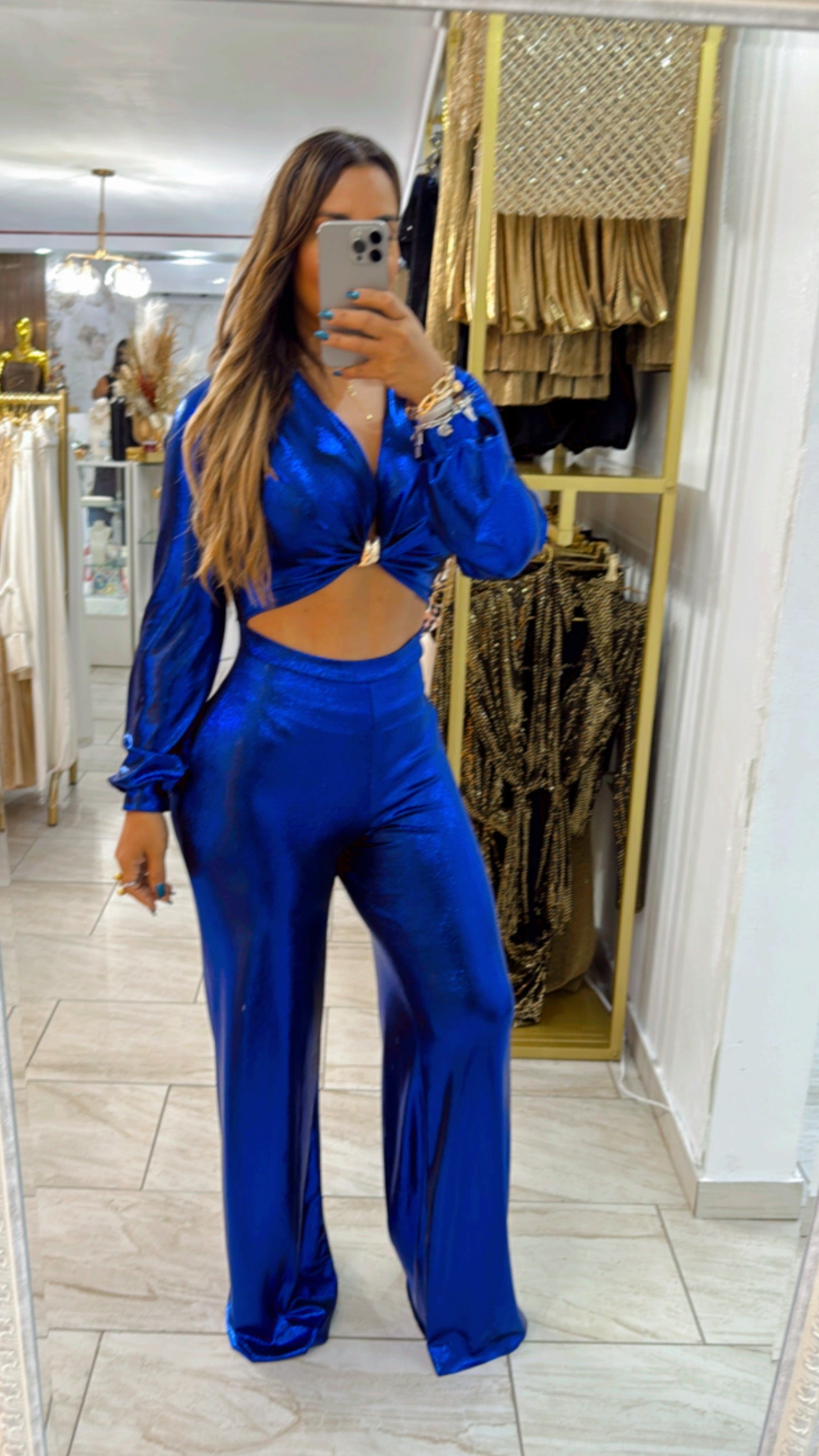 Diamond Blue Jumpsuit (stretch)