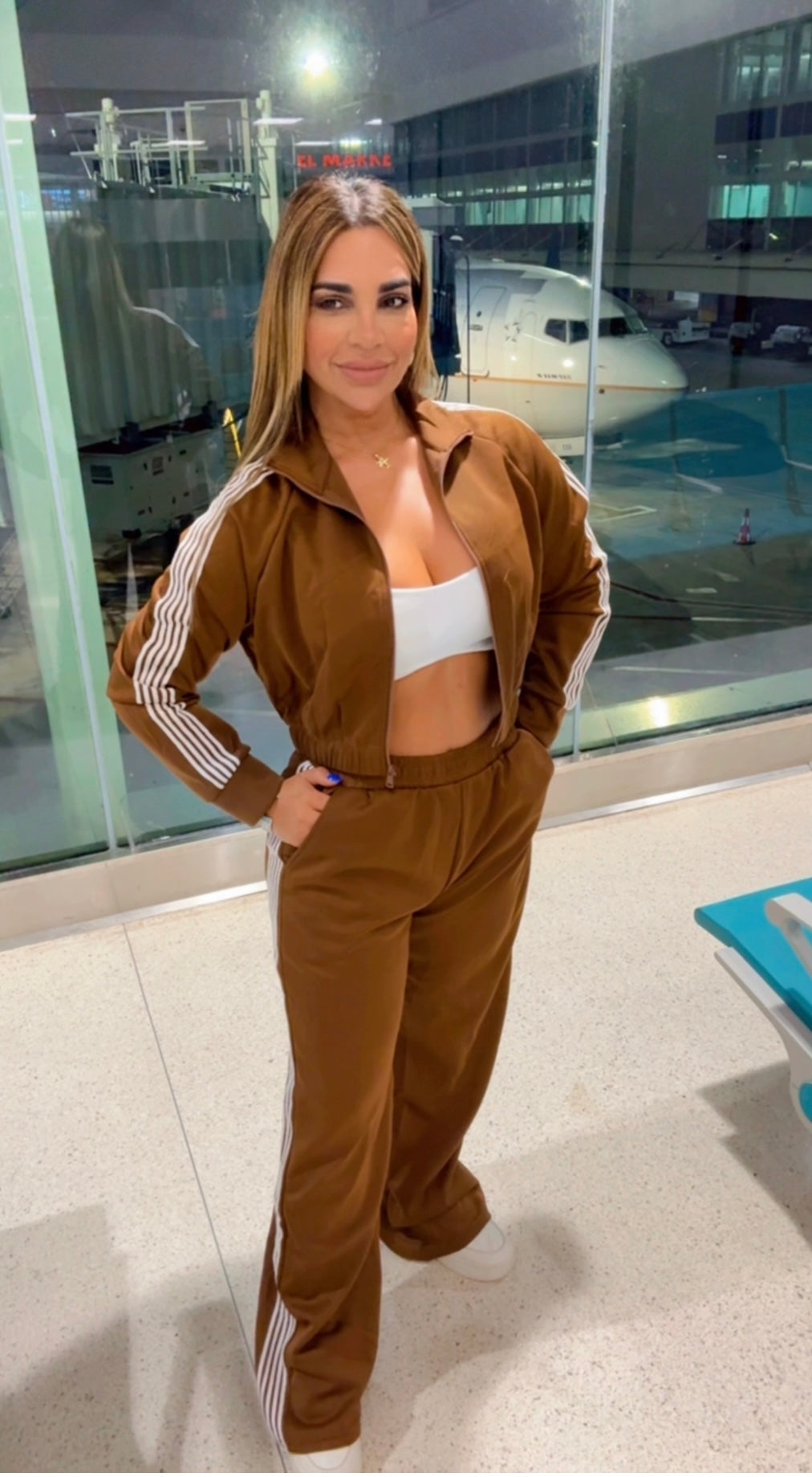 San Juan Airport Brown Travel Set (spandex)