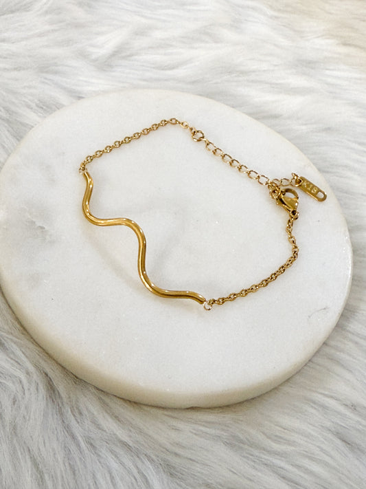 Wave Gold Bracelet