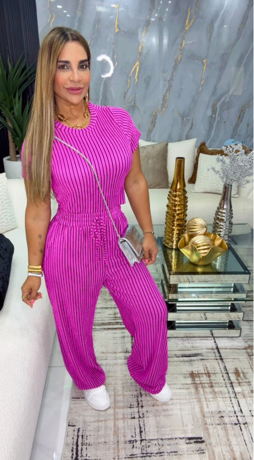 Fuchsia Pant Set (spandex)