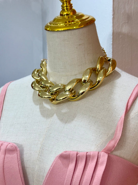 Acrylic Gold Chain Necklace