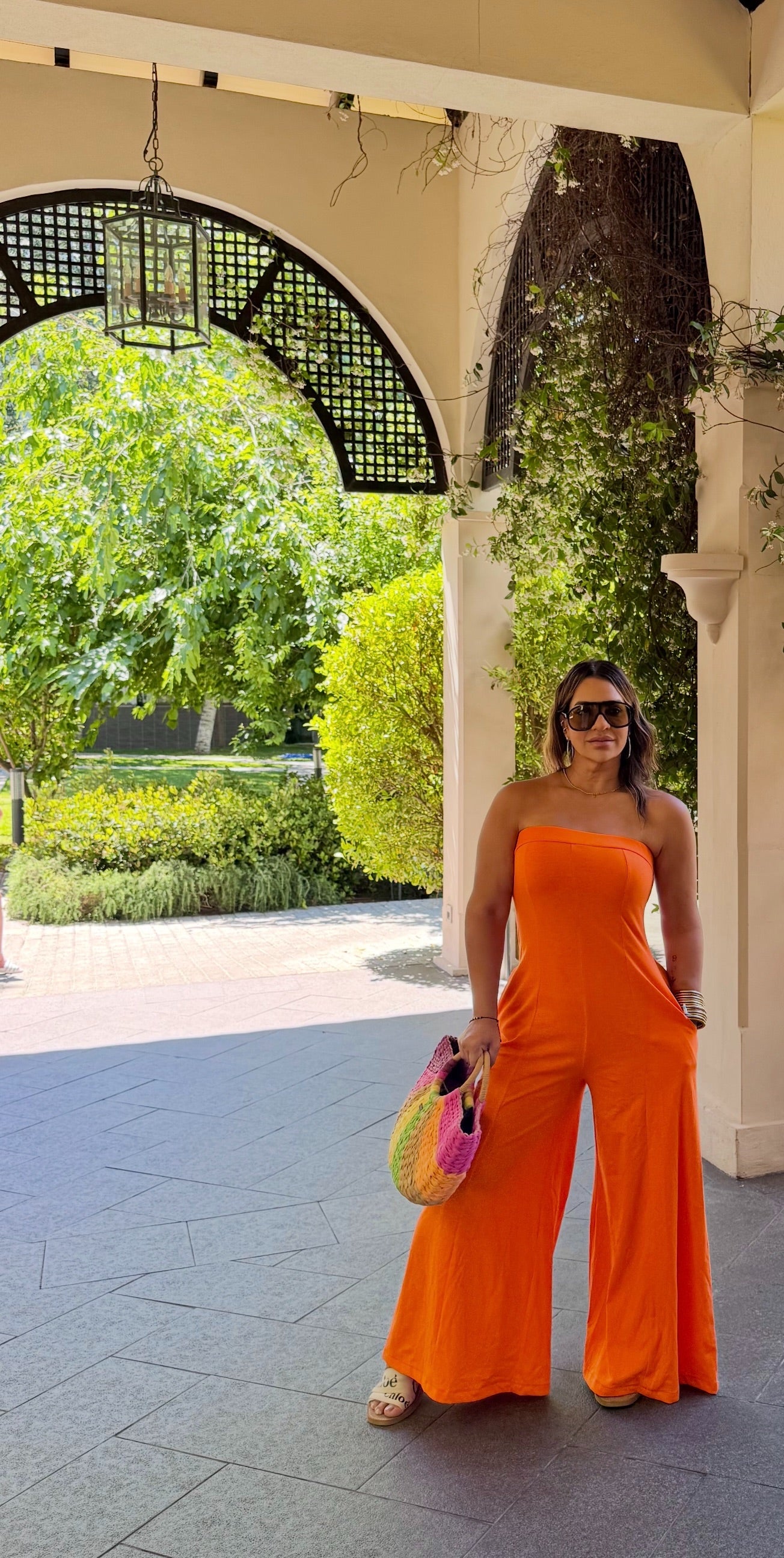 Cataluña Orange Jumpsuit (stretch)