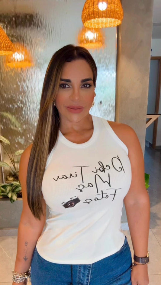 White Tank Top Debi Tirar Mas Fotos (stretch)