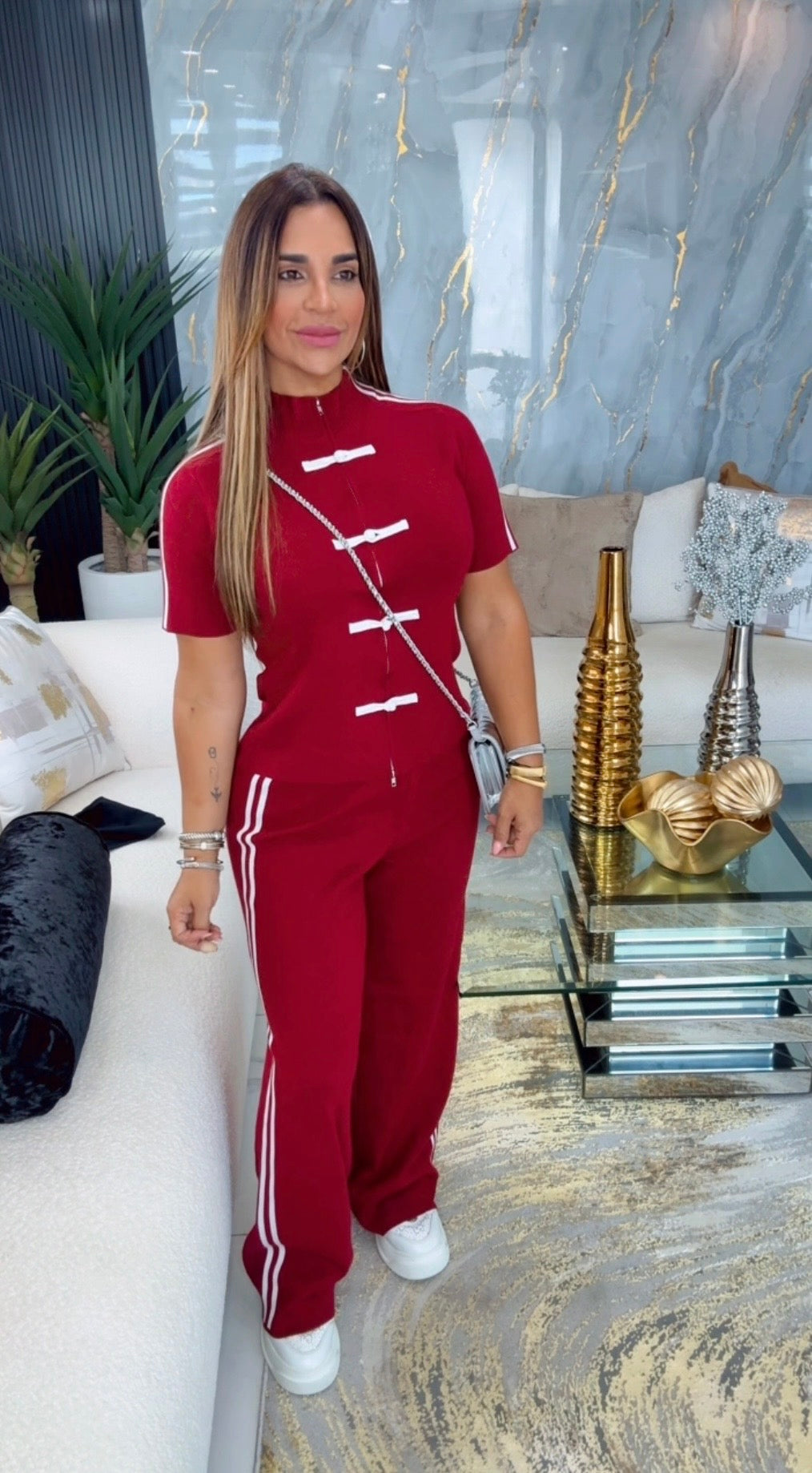 China Burgundy Set (super spandex)