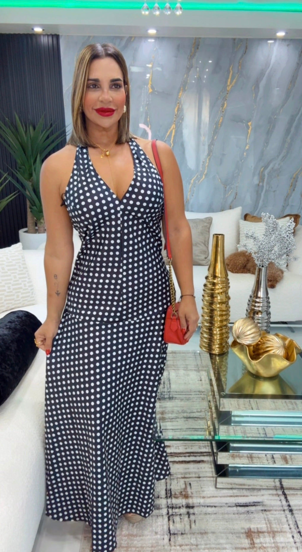 Milán Polka Dots Maxi Dress (utilicé talla Médium)