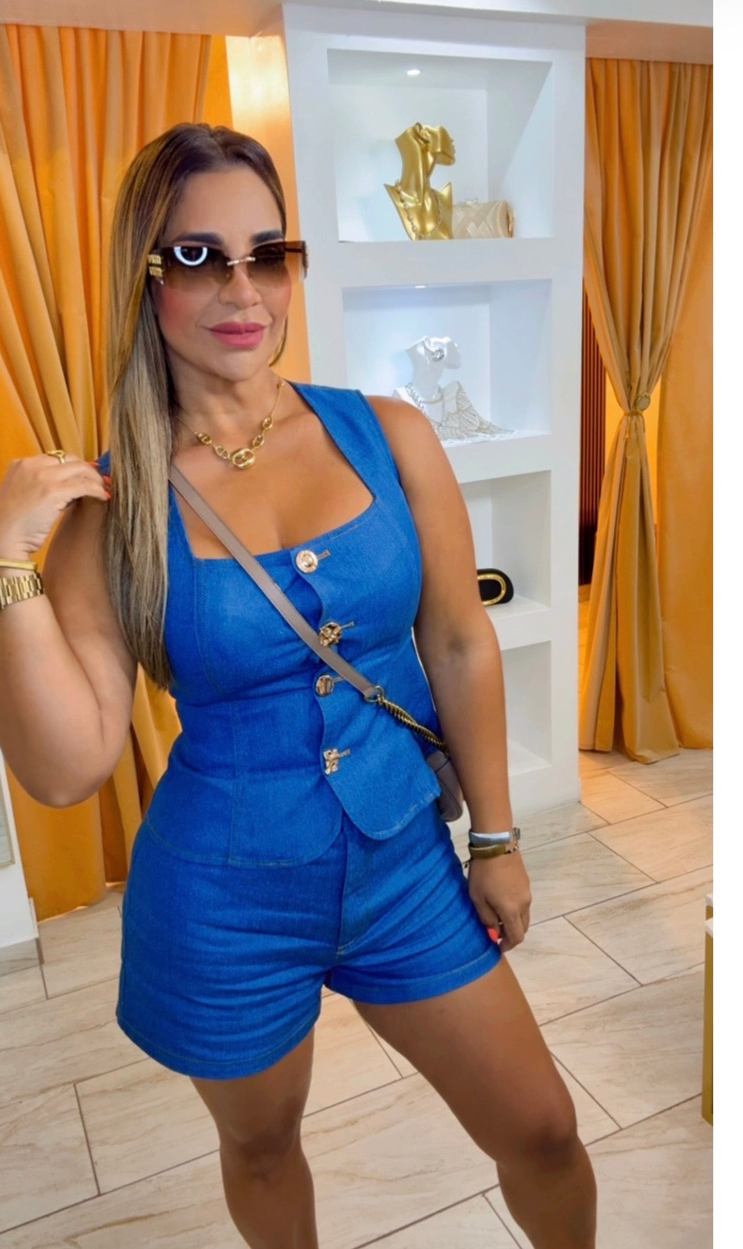 San Juan Denim Set (spandex)