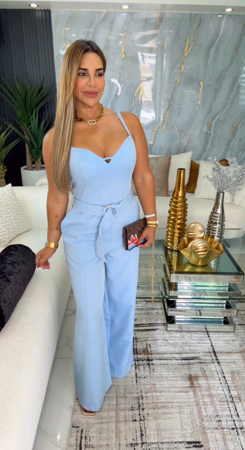 Santiago Blue Jumpsuit (utilicé talla Médium)