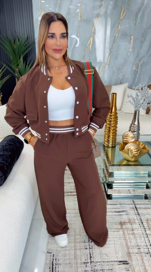 Montreal Brown Set (puedes bajar una talla) spandex