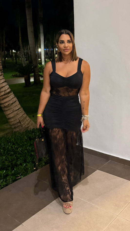 Dominican Black Lace Set (spandex)