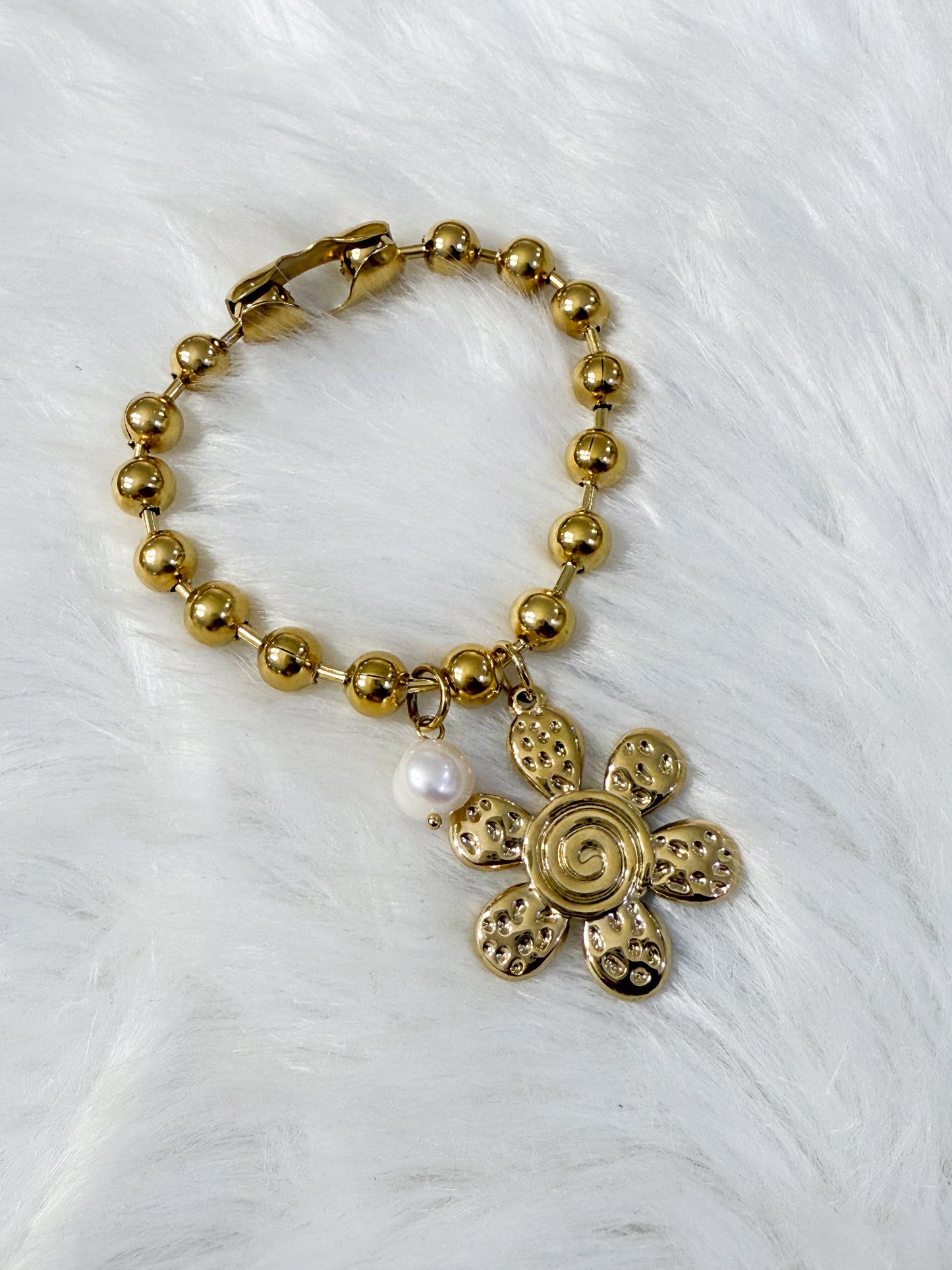Flower Bracelet (Stainless Steel)