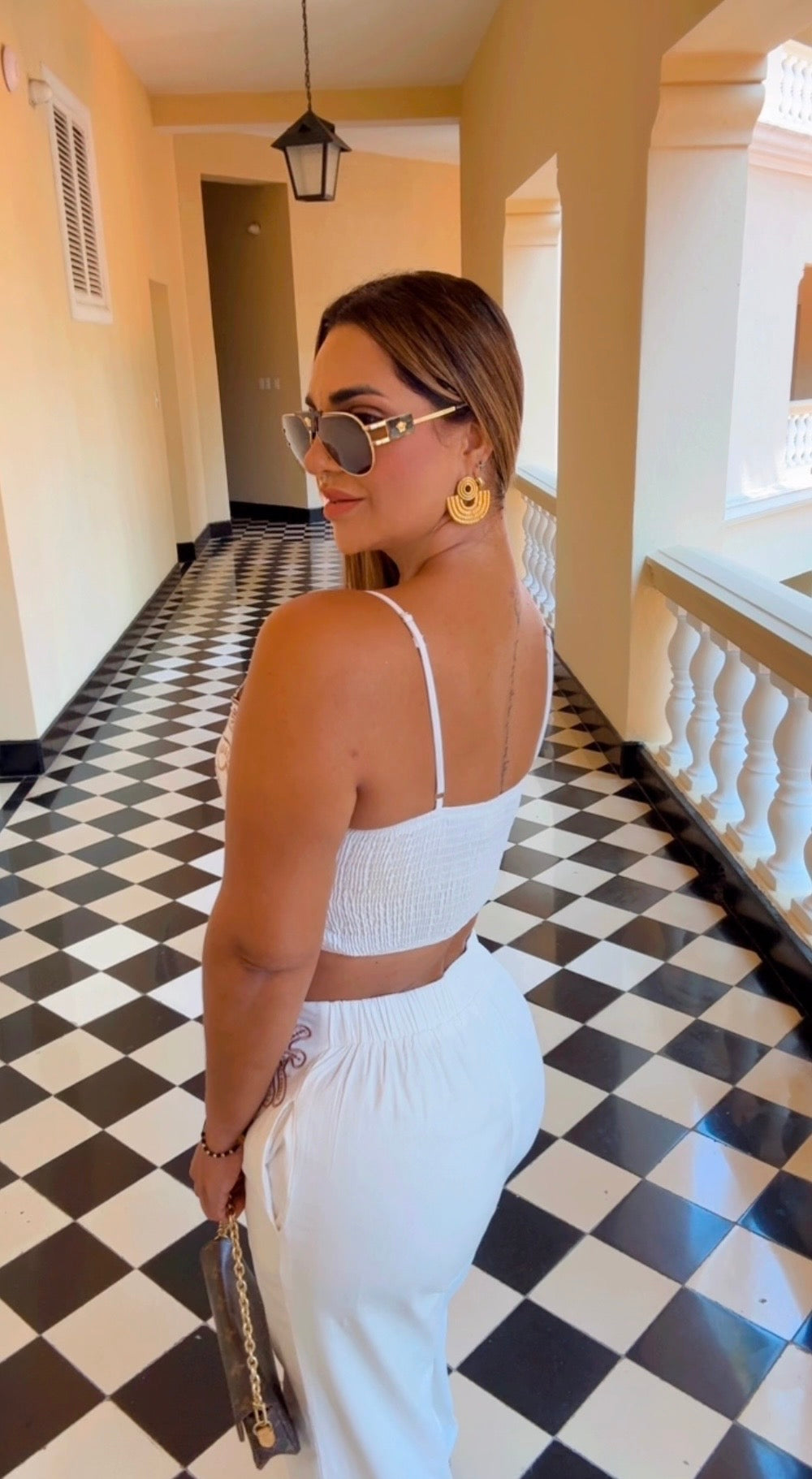 Italian White Lino Set (spandex)
