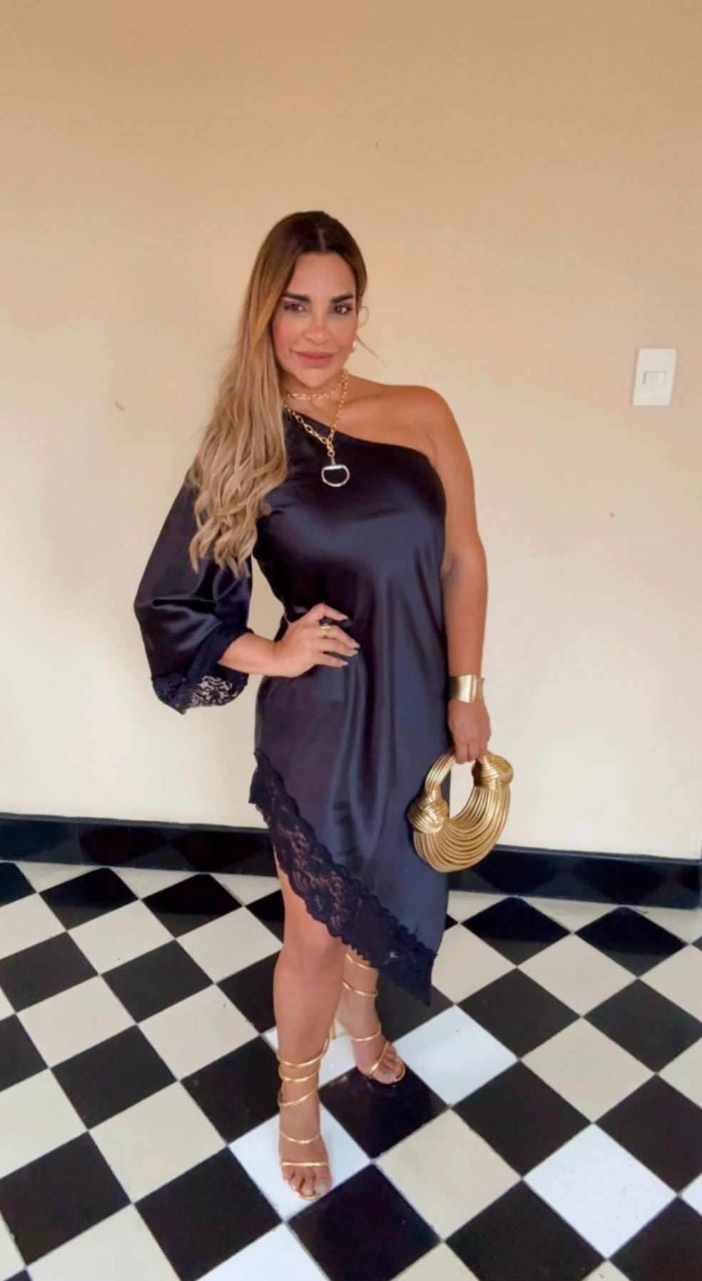 Tunic Black Lace Dress (utilicé M)
