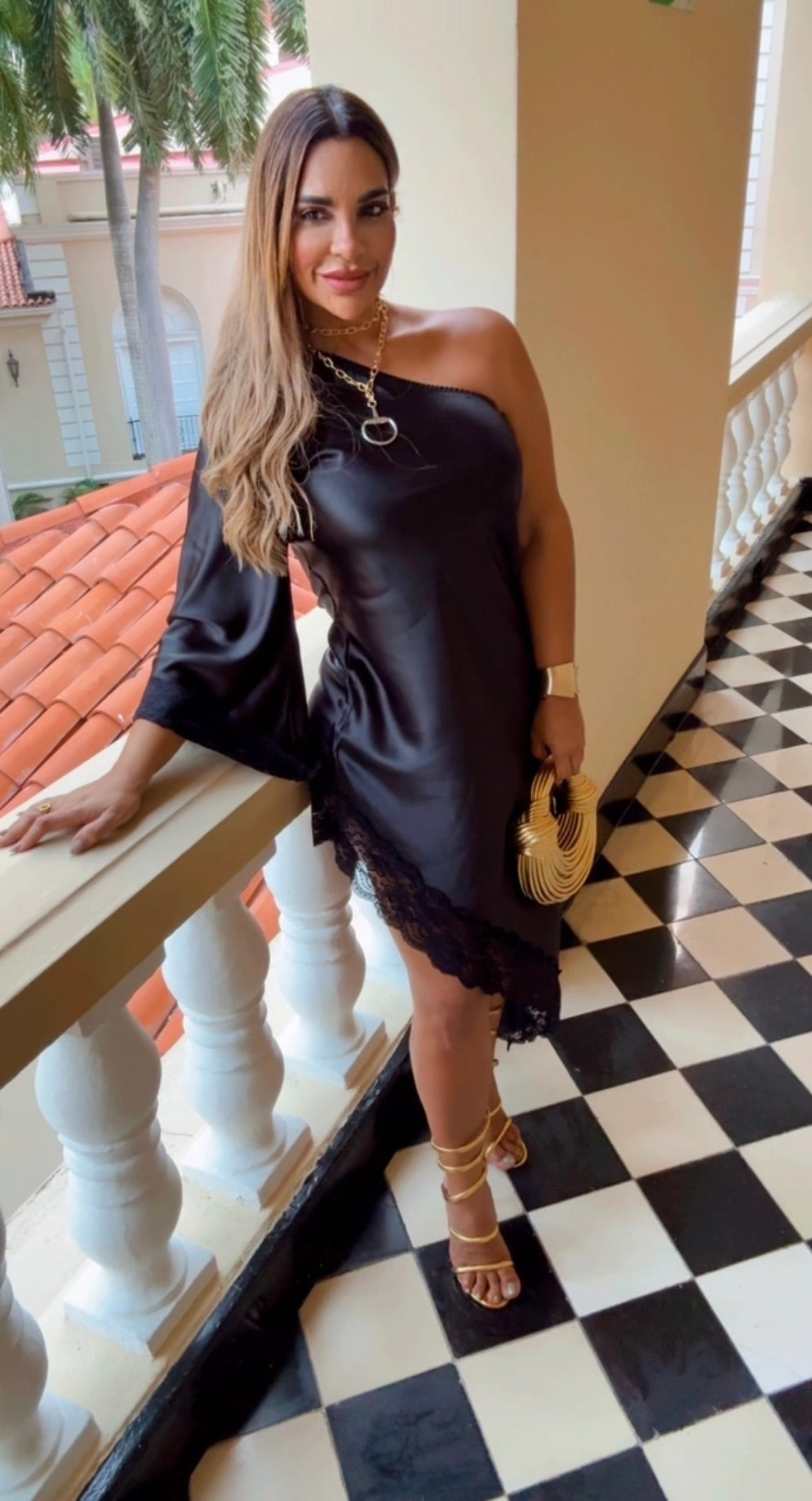 Tunic Black Lace Dress (utilicé M)
